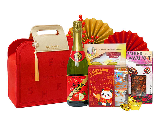 CNY Gift Hamper - All The Best New Year Wine And Food Gift Bag FH250 - CH20103B7 Photo