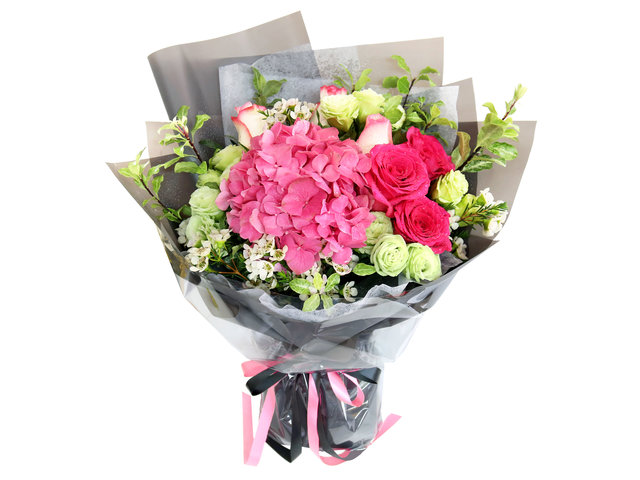 Florist Flower Bouquet - Hydrangea Rose Flowers Shop Bouquet QW03 - BT0601A1 Photo