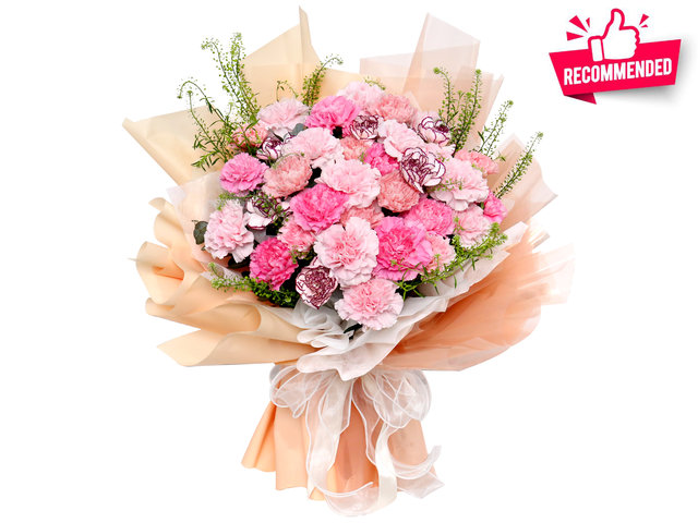 Florist Flower Bouquet - Mother's Day 36 Carnation Bouquet GZ07 - MR0411A4 Photo