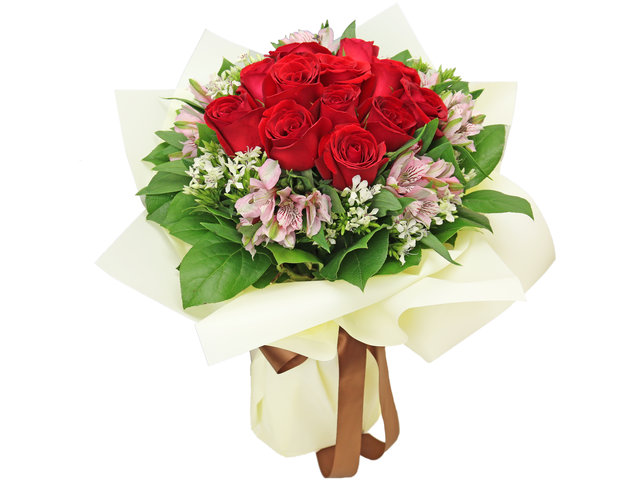 Florist Flower Bouquet - Red Rose Bouquet AE06 - BT0712A3 Photo