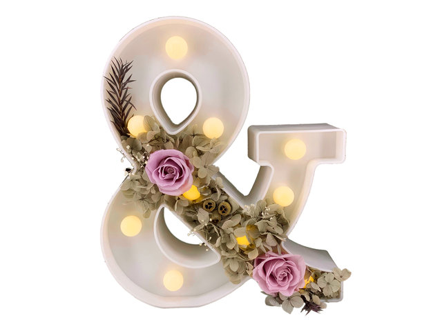 Preserved Forever Flower - Preserved Flower Alphabet Letter Floral Number Light ($550/Any 3pcs) - PT0513A3 Photo