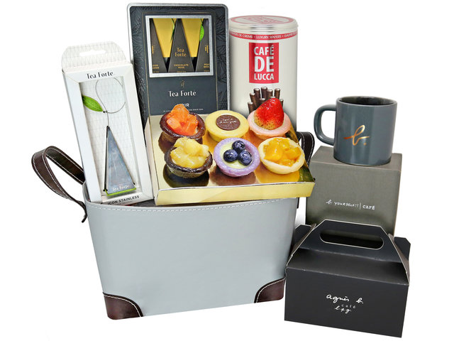 Wine n Food Hamper - Fancy Food And Tea Gift Hamper FH51 - TN0413A2 Photo