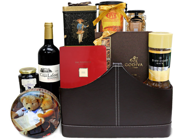 Wine n Food Hamper - Premium Wine And Chocolate Gift Hamper FH63 - L36670219 Photo